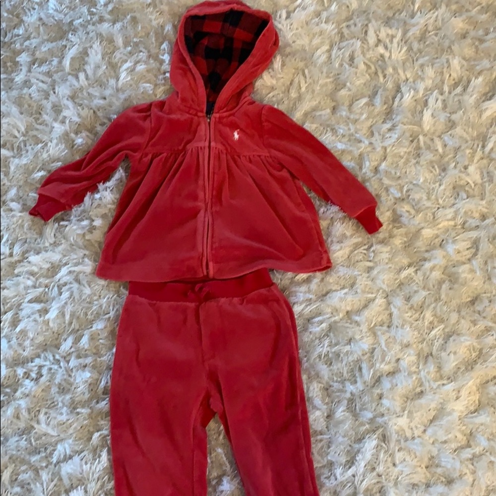 Ralph Lauren 2t velour jogging suit